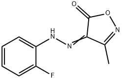 4,5-Isoxazoledione,3-methyl-,4-[(2-fluorophenyl)hydrazone](9CI) 结构式