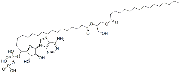 9 beta-D-arabinofuranosyladenine 5'-diphosphate-5'-1,2-dipalmitin 结构式