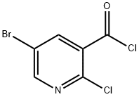 5-BROMO-2-CHLORONICOTINOYL CHLORIDE 结构式