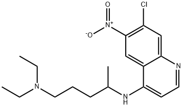 Quinoline, 8-chloro-4-((4-(diethylamino)-1-methylbutyl)amino)-6-nitro- 结构式