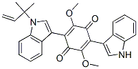 2-(1H-Indol-3-yl)-5-[1-(1,1-dimethyl-2-propenyl)-1H-indol-3-yl]-3,6-dimethoxy-2,5-cyclohexadiene-1,4-dione 结构式