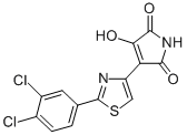 1H-Pyrrole-2,5-dione, 3-(2-(3,4-dichlorophenyl)-4-thiazolyl)-4-hydroxy - 结构式
