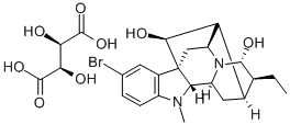 Ajmalan-17,21-diol, 10-bromo-, (17S,21-alpha)-, (R-(R*,R*))-2,3-dihydr oxybutanedioate(1:1) (salt) 结构式