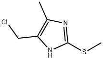 1H-Imidazole,  4-(chloromethyl)-5-methyl-2-(methylthio)-  (9CI) 结构式