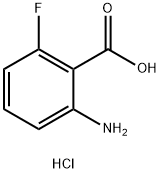 2-氨基-6-氟苯甲酸盐酸盐 结构式