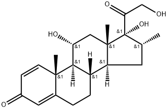 11Α,17Α,21-三羟基-16Α-甲基-孕甾-1,4-二烯-3,20-二酮 结构式