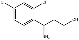 3-氨基-3-(2,4-二氯苯基)丙醇 结构式