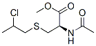 methyl (2R)-2-acetamido-3-(2-chloropropylsulfanyl)propanoate 结构式