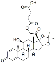 11beta,21-dihydroxy-16alpha,17-(isopropylidenedioxy)pregna-1,4-diene-3,20-dione 21-(hydrogen succinate) 结构式