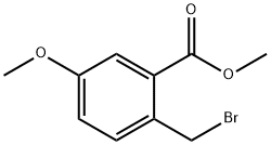 2-溴甲基-5-甲氧基苯甲酸甲酯 结构式