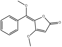 4-Methoxy-5-[(Z)-methoxy(phenyl)methylene]furan-2(5H)-one 结构式