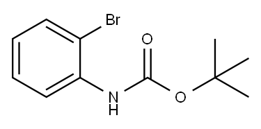 N-(叔丁氧羰基)-2-溴苯胺 结构式