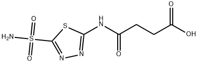 4-[[5-(氨基磺酰基)-1,3,4-噻二唑]氨基]-4-氧丁酸 结构式