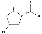 L-Proline,4-mercapto-,hydrochloride(1:1), 结构式