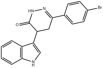 6-(4-溴苯基)-4-(1H-吲哚-3-基)-4,5-二氢哒嗪-3(2H)-酮 结构式