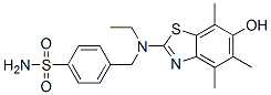 Benzenesulfonamide,  4-[[ethyl(6-hydroxy-4,5,7-trimethyl-2-benzothiazolyl)amino]methyl]- 结构式