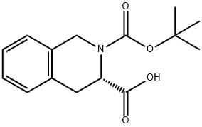 N-BOC-L-1,2,3,4-四氢异喹啉-3-羧酸 结构式
