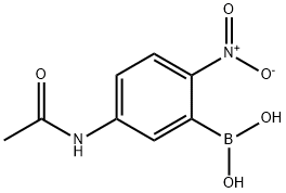 5-乙酰氨基-2-硝基苯基硼酸 结构式