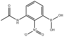 3-乙酰氨基-2-硝基苯基硼酸 结构式