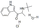 1-(1H-indol-3-yl)-2-(tert-butylamino)propan-1-one hydrate hydrochlorid e 结构式