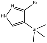 3-BROMO-4-TRIMETHYLSILANYL-1H-PYRAZOLE 结构式