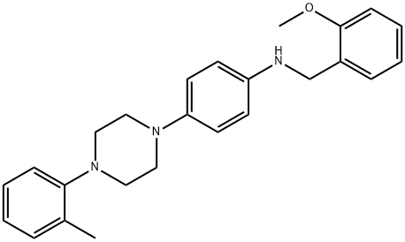 2-Methoxy-N-(4-(4-(2-methylphenyl)-1-piperazinyl)phenyl)benzenemethana mine 结构式