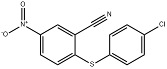 2-((4-氯苯基)硫代)-5-硝基苯甲腈 结构式