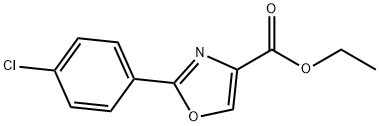 2-(4-CHLORO-PHENYL)-OXAZOLE-4-CARBOXYLIC ACID ETHYL ESTER 结构式