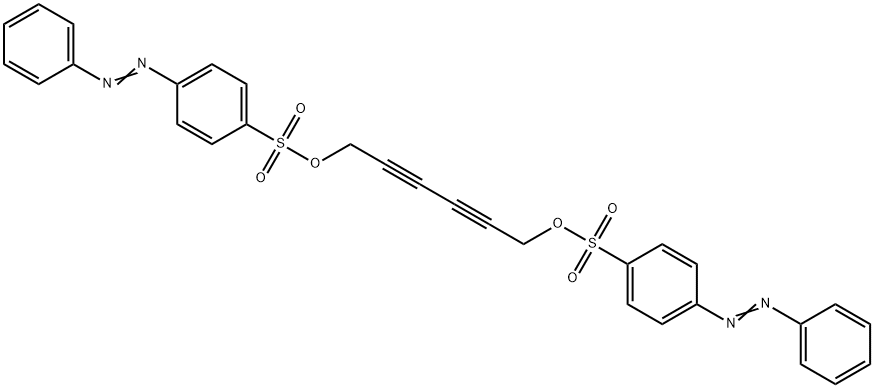 2,4-己二炔二醇-1,6-双(苯基偶氮苯磺酸盐) 结构式