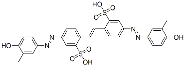 4,4'-bis[(4-hydroxy-3-methylphenyl)azo]stilbene-2,2'-disulphonic acid 结构式