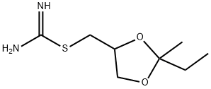 Carbamimidothioic acid, (2-ethyl-2-methyl-1,3-dioxolan-4-yl)methyl ester (9CI) 结构式