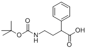 4-[(叔丁氧羰基)氨基]-2-苯基丁酸 结构式