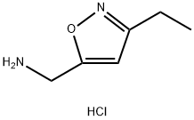 (3-乙基异恶唑-5-基)甲胺盐酸盐 结构式