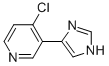 Pyridine,  4-chloro-3-(1H-imidazol-4-yl)-  (9CI) 结构式