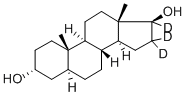 5ALPHA-ANDROSTAN-3ALPHA,17BETA-DIOL-16,16,17-D3 结构式