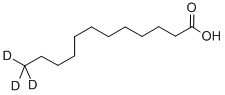 氘代12,12,12-D3十二烷酸 结构式