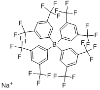 四(3,5-二(三氟甲基)苯基)硼酸钠 结构式