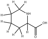 DL-2-哌啶甲酸-D9 结构式