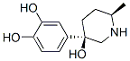 1,2-Benzenediol, 4-(3-hydroxy-6-methyl-3-piperidinyl)-, trans- (9CI) 结构式