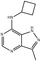 1H-Pyrazolo[4,3-d]pyrimidin-7-amine,N-cyclobutyl-3-methyl-(9CI) 结构式