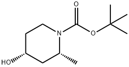 （2R，4R）-4-羟基-2-甲基哌啶-1-羧酸叔丁酯 结构式