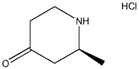 (S)-2-甲基哌啶-4-酮盐酸盐 结构式