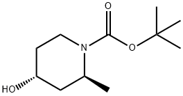 (2S,4R)-4-羟基-2-甲基哌啶-1-甲酸叔丁酯 结构式