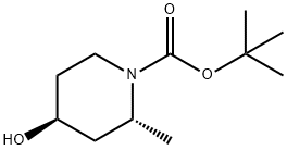 (2R,4S)-4-羟基-2-甲基哌啶-1-羧酸叔丁酯 结构式