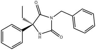 (5S)-5-乙基-5-苯基-3-苄基-2,4-咪唑-5-乙基-5-苯基-3-(苯甲基)-乙内酰脲 结构式