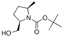 1-Pyrrolidinecarboxylicacid,2-(hydroxymethyl)-5-methyl-,1,1-dimethylethylester,(2R,5R)-(9CI) 结构式