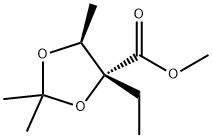 1,3-Dioxolane-4-carboxylicacid,4-ethyl-2,2,5-trimethyl-,methylester,(4R,5S)-(9CI) 结构式