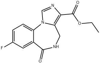 4H-IMIDAZO[1,5-A][1,4]BENZODIAZEPINE-3-CARBOXYLIC ACID, 8-FLUORO-5,6-DIHYDRO-6-OXO-, ETHYL ESTER 结构式