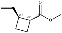 Cyclobutanecarboxylic acid, 2-ethenyl-, methyl ester, trans- (9CI) 结构式