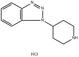 1-(4-哌啶基)-1H-1,2,3-苯并噻唑盐酸盐 结构式